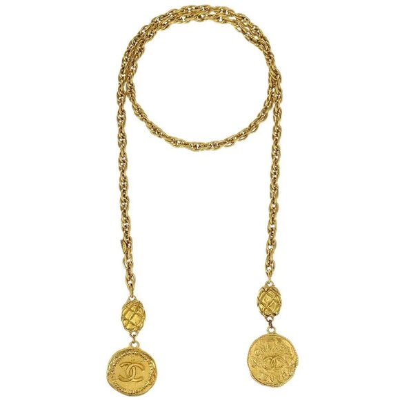 Chanel Medallion Gold Chain Pendant Necklace 196449 - Picture 1 of 4
